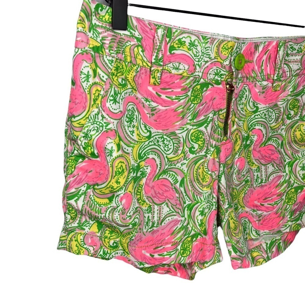Lilly Pulitzer Hot Wings Callahan Shorts Pink Flamingo Size 0 Resortwear - Picture 5 of 11